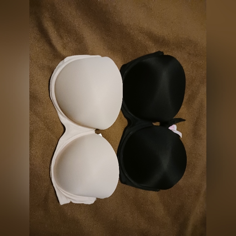 Pink strapless bras size 34D